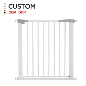 Baby Retrátil Para Escadas Safety Door Mesh Animais de estimação Dog Gates Rollable Crianças Branco 86 150 Fotos Sem Perfuração Stair Gate