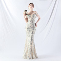 31963-S # New Palace Fishbone Vest Waist Tight Strap Heavy Industry High-end Evening Fat Lady Dress Plus Size Dress Super Size