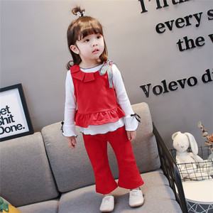 Khaki Kids Children Vest Shirts Long Sleeve Bulk Cargo <b>Pants</b> Toddler Clothes Flared Trousers - Product Image 3