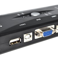 Boîtier de commutation KVM 4 ports avec câbles USB VGA Plug and Play Connexions clavier souris de surveillance d'ordinateur en stock!