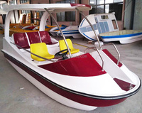 Bateau électrique en fibre de verre à grande vitesse pour cinq personnes, disponible à la vente, barbecue électrique, bateau ponton d'aventure, flotteur de rivière