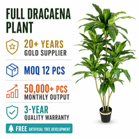 Plante de maïs artificielle réaliste, faux arbre Dracaena à longues feuilles arquées, plante verte en pot pour la maison, le hall, les restaurants