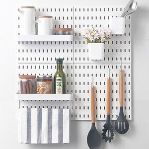 Rak <span class=keywords><strong>Display</strong></span> Pegboard Plastik Laris Manis, Tempat Sikat Gigi, Pemasangan di Dinding, Penyimpanan Peralatan Dapur Peg Board - Product Image 2