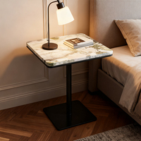 Table basse en marbre naturel pour restaurant commercial, café, bar, bistro, restaurant de hamburgers, table à manger en ardoise