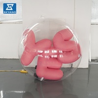 Boule de cristal gonflable en PVC transparent personnalisée, décoration gonflable publicitaire pour événements en plein air