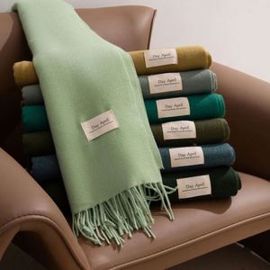 Écharpes unisexes Angela de couleur unie, 57 couleurs, écharpes de créateur, marques célèbres, écharpe de luxe bleu Giorgio Morandi pour femmes - Product Image 1