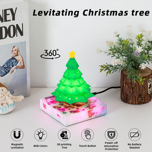 Magnetic Levitating Christmas Tree <b>Lamp</b> LED Night Light Holiday Decoration Gift For Home Bedroom Present - Product Image 3