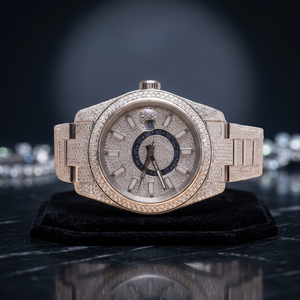 Montre mécanique en acier inoxydable incrustée de diamants, montre-bracelet analogique ronde, résistante à l'eau, affichage de la date pour femmes - Product Image 2