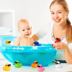 Customized Logo Mini Plastic Baby 0-24M Bear <b>Bath</b> Rubber Ducks Bulk Car Dashboard Decorations Cruise Birthday Party Favors - Product Image 5