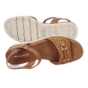 Sandales compensées en cuir Tamaris pour femme, talon de 3,6 cm, pour l'été - Product Image 6