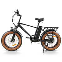 Vélo électrique tout-terrain à pneus larges de 20 pouces, vélo de ville, moteur sans balais 48V 500W, batterie au lithium longue portée, cadre en alliage d'aluminium