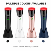 Binzim Appareil de rajeunissement de la peau du visage et des yeux à usage domestique, lumière infrarouge LED rouge chauffante, thérapie anti-âge rechargeable EU/CN/UK/US