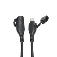 Cable USB-C a USB-C de 1000 mm, Impermeable, Carga Rápida de 3A, Conductor de Cobre Puro, Revestimiento de TPE/PVC, Blindaje Trenzado, Tapas Impermeables