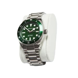 นาฬิกาข้อมือผู้ชายคุณภาพสูง หน้าปัดสีเขียว พร้อมขอบตัวเรือนแบบพิเศษ แสดงวันที่ ระบบอัตโนมัติ - Product Image 2