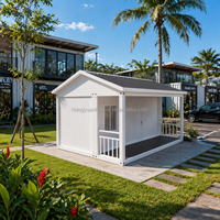 Maison préfabriquée modulaire en conteneur avec toit à pignon, cabane démontable en kit, magasin de détail, atelier