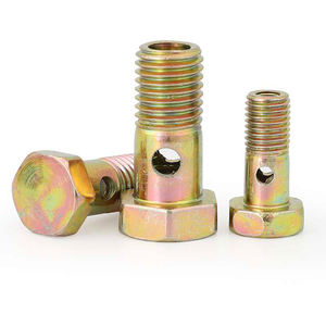 สลักเกลียวหัวหกเหลี่ยมแบนโจอุปกรณ์เบรกเหล็กชุบสังกะสี - Product Image 3