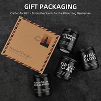 Fabricants de bougies artisanales de 7 oz, bougies en cire de soja personnalisées dans un bocal en verre noir, bougies parfumées