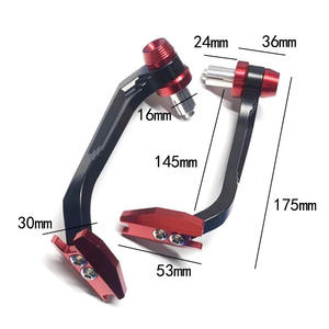 Protège-mains et leviers de frein/embrayage fixes et épaissis pour moto, en alliage d'aluminium, avec protection anti-chute par transfert d'eau - Product Image 2