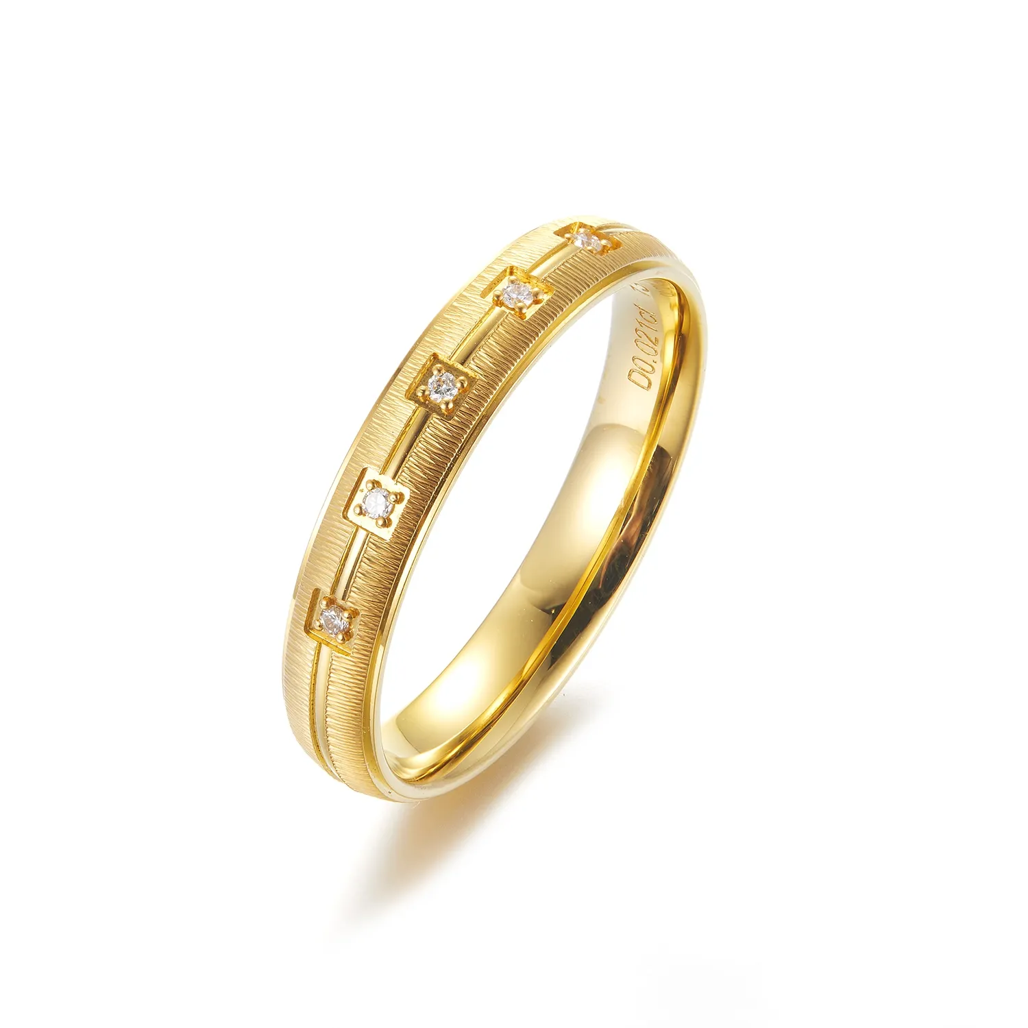 HCRD008W Jingzhanyi 2024 nueva artesanía pareja anillo personalización pareja anillo CNC grabado fabricación Hong Kong pareja anillo OEM
