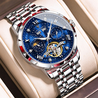 Montre Homme Blue Sunray avec trois sous-cadrans et fenêtre de date, style Business Casual