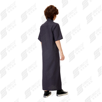 Nouveau design Abaya islamique style marocain pour enfants garçons Thobe fait à la main en polyester Logo personnalisé Patte de fixation broderie élégante