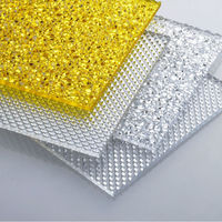 Prix d'usine, taille personnalisée, plaques en polycarbonate diamanté gaufré solide de 1,5 à 15 mm pour toiture