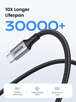 Câble USB C d'origine UGREEN US316, alimentation 100W, charge rapide 5A, câble de type C avec puce E-Marker pour iPhone, travail de bureau