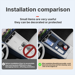 Tapis de console centrale de voiture personnalisé, tapis intérieur de voiture pour garder la console propre pour Fulwin T9 - Product Image 3