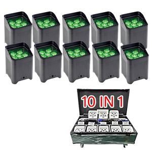 Rgbwa + UV แบบไร้สาย DMX แบตเตอรี่ที่ใช้งานแบบ6X18W LED Matrix Light 6X18W นำ PAR CAN Spotlight ย้ายหัวไฟแห้งอบอุ่นสีขาวสำหรับ - Product Image 1