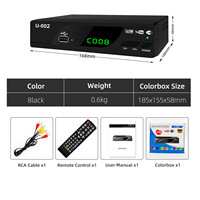 Décodeur numérique DVB-T2 168MM DVB-T Wifi Set-top Box Support FTA TV Récepteurs DVB T2 H.264 Set Top Box