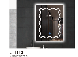 Moderno marco inteligente LED baño <span class=keywords><strong>espejo</strong></span> inteligente <span class=keywords><strong>espejo</strong></span> de cristal personalizado <span class=keywords><strong>con</strong></span> <span class=keywords><strong>luz</strong></span> LED iluminada para la decoración del hogar salón Hotel - Product Image 3