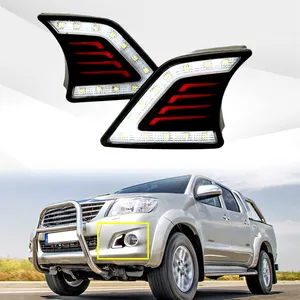 White Color Daytime Running Light For Toyota VIGO Hilux 2012 2013 2014 2015 DRL