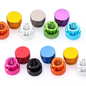 Factory Wholesale Custom Colorful Aluminum Flange Nut Thumb Nut Step Flat Knurled Thumb Nut M3 M4 M5