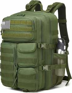 Sac à dos tactique en denim d'usine, étanche avec fermeture éclair, multiples poches, pour sport et extérieur, en polyester, pour ordinateur - Product Image 2