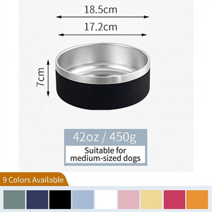 DF919 sus 201 Bol d'alimentation pour animaux de compagnie en acier inoxydable 304 avec logo personnalisé, antidérapant, double couche, pour chiens et chats, pour animaux domestiques - Product Image 4