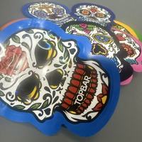 Sachets refermables en Mylar de qualité supérieure, 3,5 grammes, en forme de crâne, résistants à l'humidité, pour impression numérique, pour feuilles de thé, herbes et chewing-gum