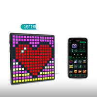 Écran LED à pixels connectés BT 64 * 64, 32 * 32, 16 * 16, avec contrôle par application, écran LED intelligent DIY