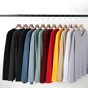 Prezzo a buon mercato di alta qualità Custom manica lunga T-Shirt abbigliamento da uomo vestiti in poliestere cotone nero Plain T-Shirt per gli uomini - Product Image 6