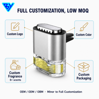 Diffuseur de parfum pour voiture en métal avec logo personnalisé, flacon vide de 5 ml pour parfum liquide à la rose, clip de ventilation, rechargeable, longue durée