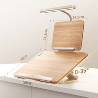 Support de Lecture YD-20Pro+ avec Lampe de Protection Oculaire Ra98 CRI Élevé, Support de Livre en Bois Réglable pour Étudiants et Enfants 2026 - Livraison Gratuite
