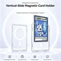 Étui magnétique pour cartes TCG gradées, cadre vertical transparent en PC mat, accessoires pour téléphones portables iPhone Samsung, vente en gros