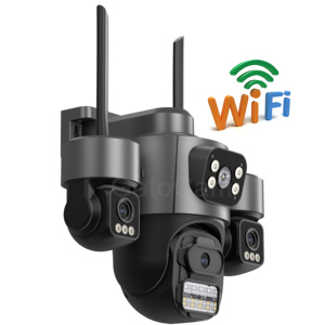 Venta caliente 9MP ICSEE seguimiento automático al aire libre IP66 impermeable inalámbrico WIFI cámara de red tres lentes tres vistas gran angular - Product Image 1