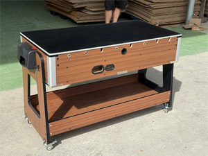 4 pieds 5-en-1 Combo Rotatif Multi <span class=keywords><strong>Table</strong></span> de Jeu <span class=keywords><strong>Table</strong></span> de <span class=keywords><strong>Football</strong></span> <span class=keywords><strong>Football</strong></span> Piscine Billard Air Hockey Tennis Bureau D'étude avec Stockage Partie - Product Image 5