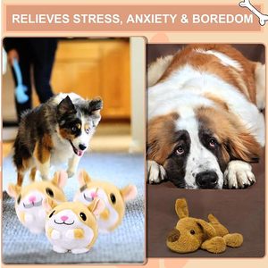 Jouet interactif pour chien, peluche animée avec modes d'enregistrement et de musique, balle interactive pour chien qui saute, qui couine et qui vibre - Product Image 3