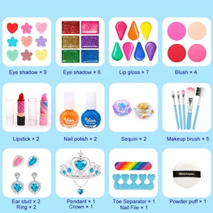 Costume de luxe Maquillaje Para Nias bébé <span class=keywords><strong>maquillage</strong></span> bleu boîte-cadeau enfant cosmétiques enfants <span class=keywords><strong>maquillage</strong></span> jouets pour <span class=keywords><strong>fille</strong></span> de 9 à <span class=keywords><strong>12</strong></span> <span class=keywords><strong>ans</strong></span> - Product Image 2