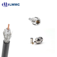 LWMC Bonne vente Prix bas Noir PVc 50ohm Rf Connecteur N Mâle R/A BNC Mâle Coaxial Câble pour LMR200 Câble