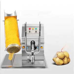 Edelstahl Orange Mesh Bag Clipping Machine Zwiebel netz beutel Versiegelung maschine Manueller Typ Fruit Mesh Bag Packing Machine