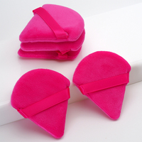 Éponge de maquillage douce double face personnalisée en gros, écologique, en velours, en forme de goutte d'eau, floquée, pour poudre sèche, courte