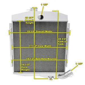 OEM 차 냉각 장치 부속품 지프 CJ5 를 위한 모든 알루미늄 차 방열기