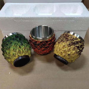 <span class=keywords><strong>Lot</strong></span> 3pcs Vintage Rights GTA33 Acier Inoxydable Résine Bière Tasses Fantaisie Jeu Dragon Oeuf Whisky Tasse pour Bar Water Party - Product Image 4